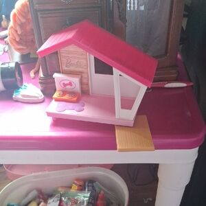 Barbie Pink and White Playhouse with Orange Ramp